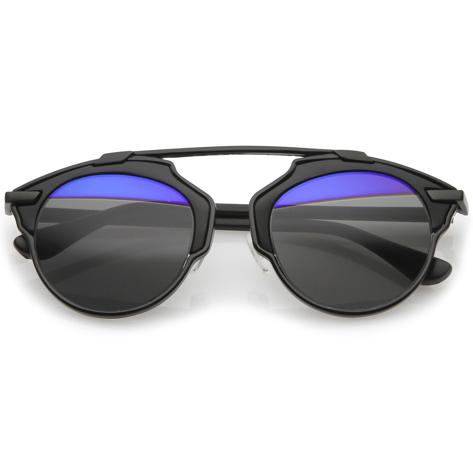 Black / Blue Mirror-Smoke