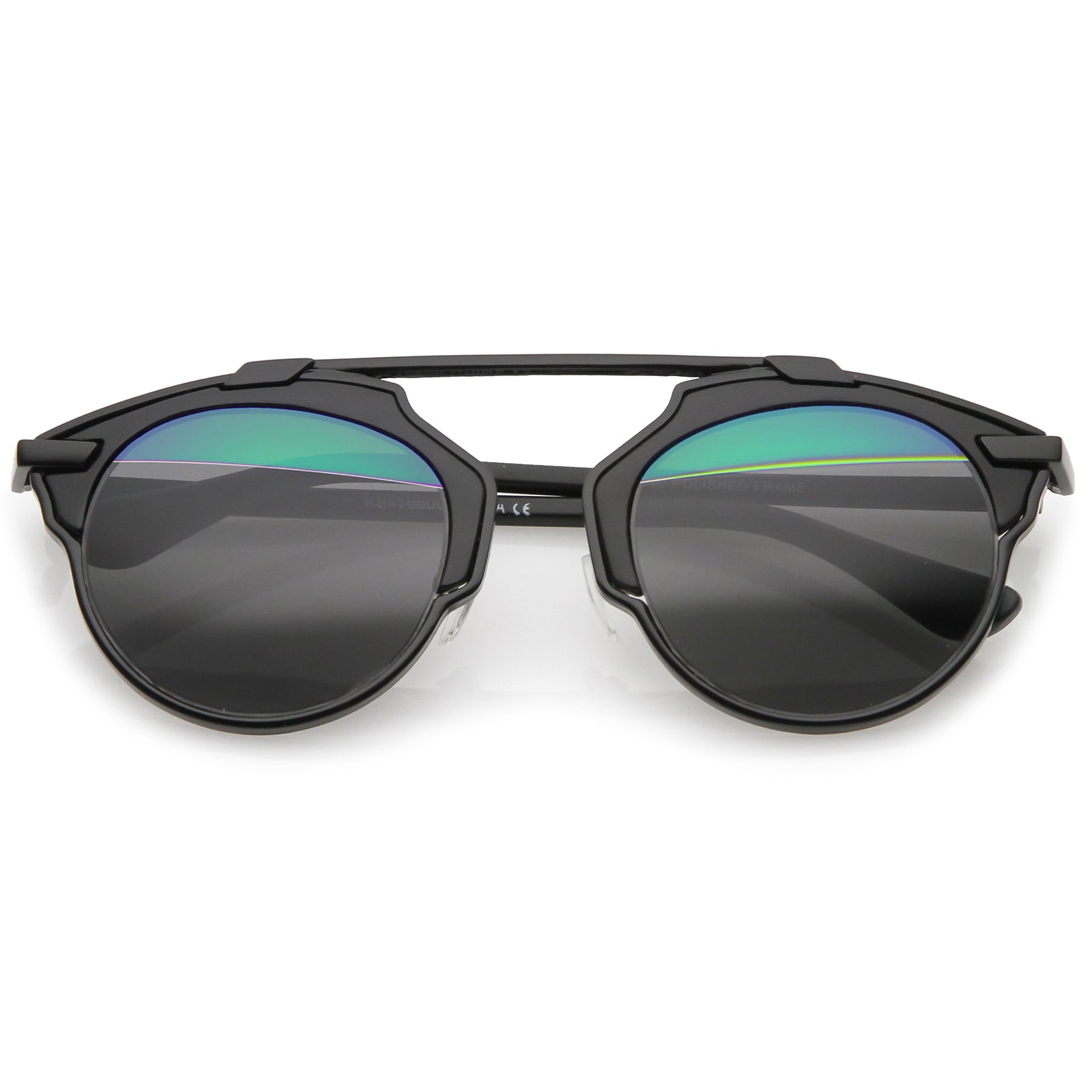 Black / Green Mirror-Smoke