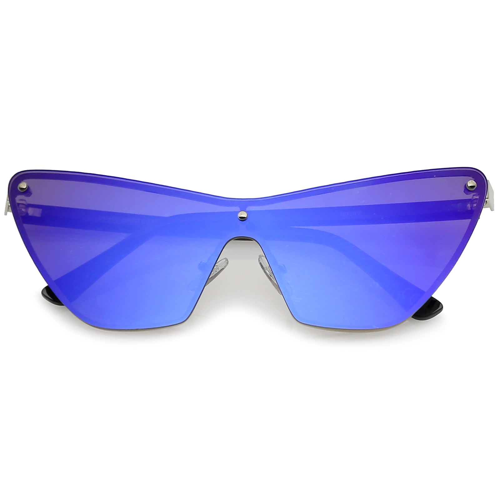 Silver Black / Blue Mirror