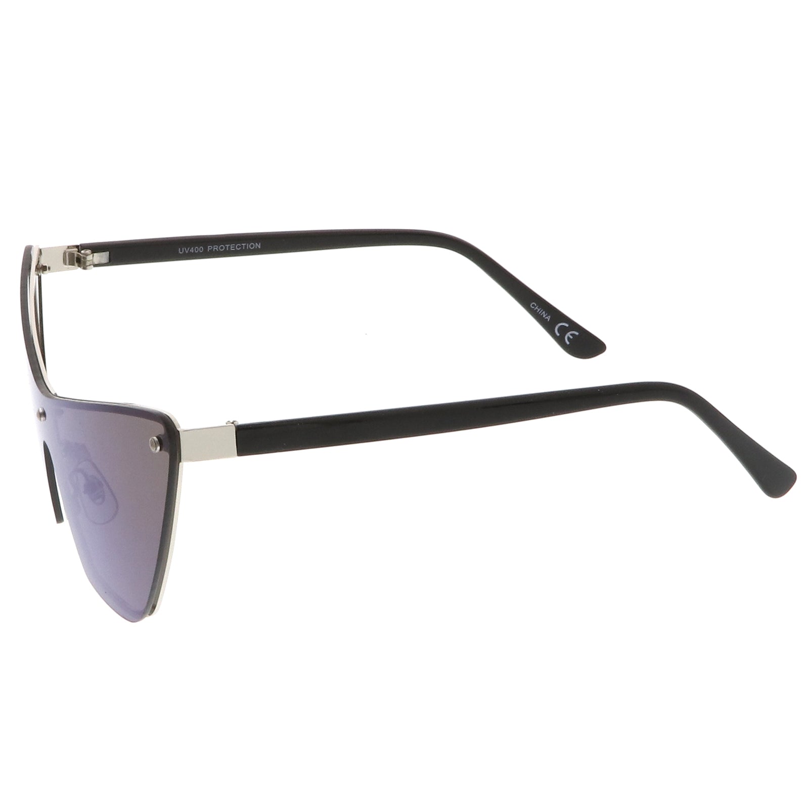 Silver Black / Blue Mirror