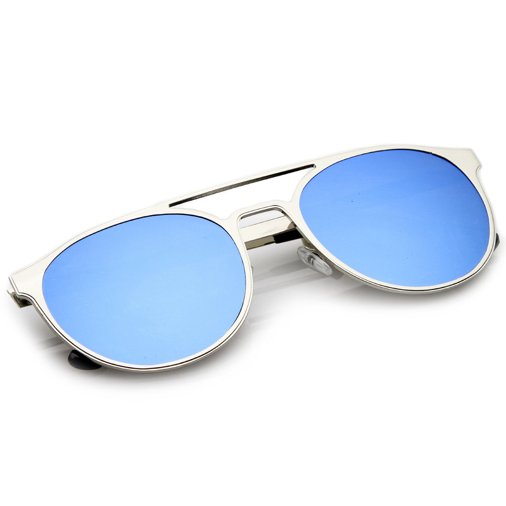 Silver / Blue Mirror