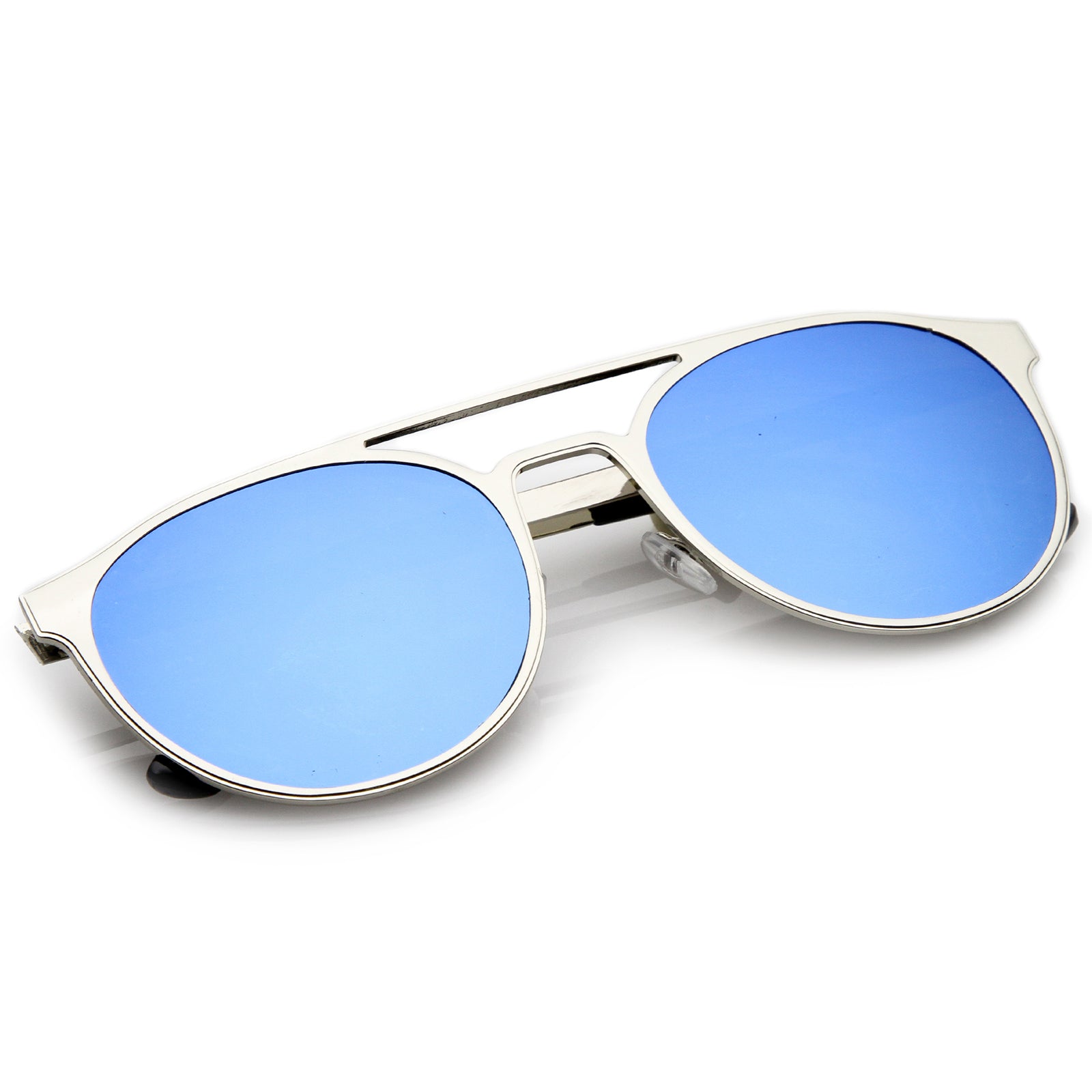 Silver / Blue Mirror