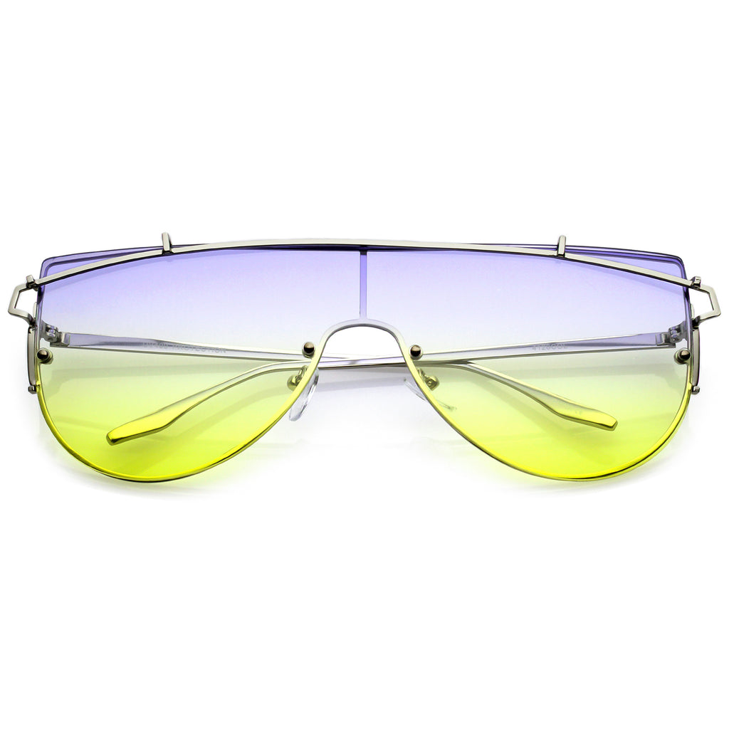 Silver / Blue-Yellow
