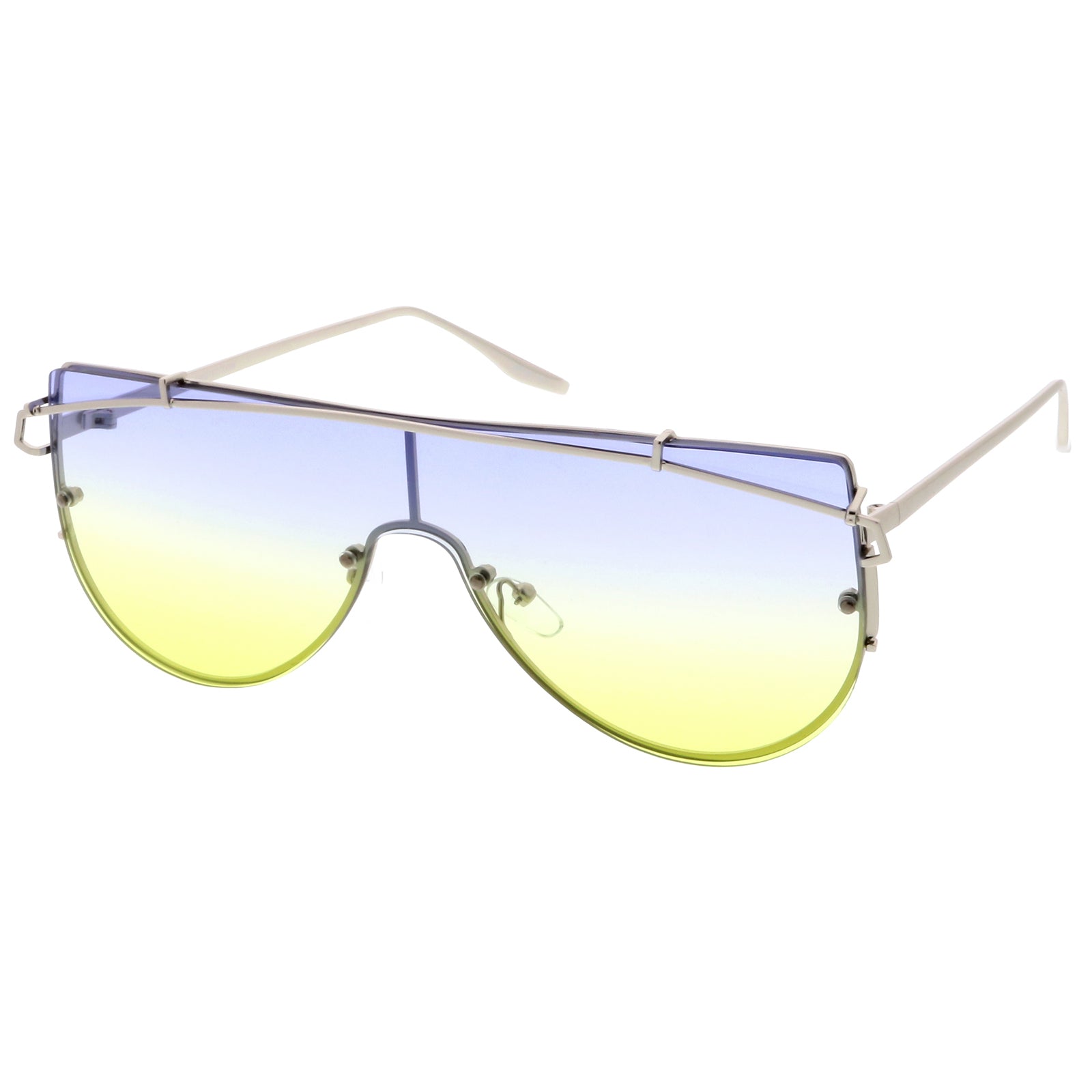 Silver / Blue-Yellow