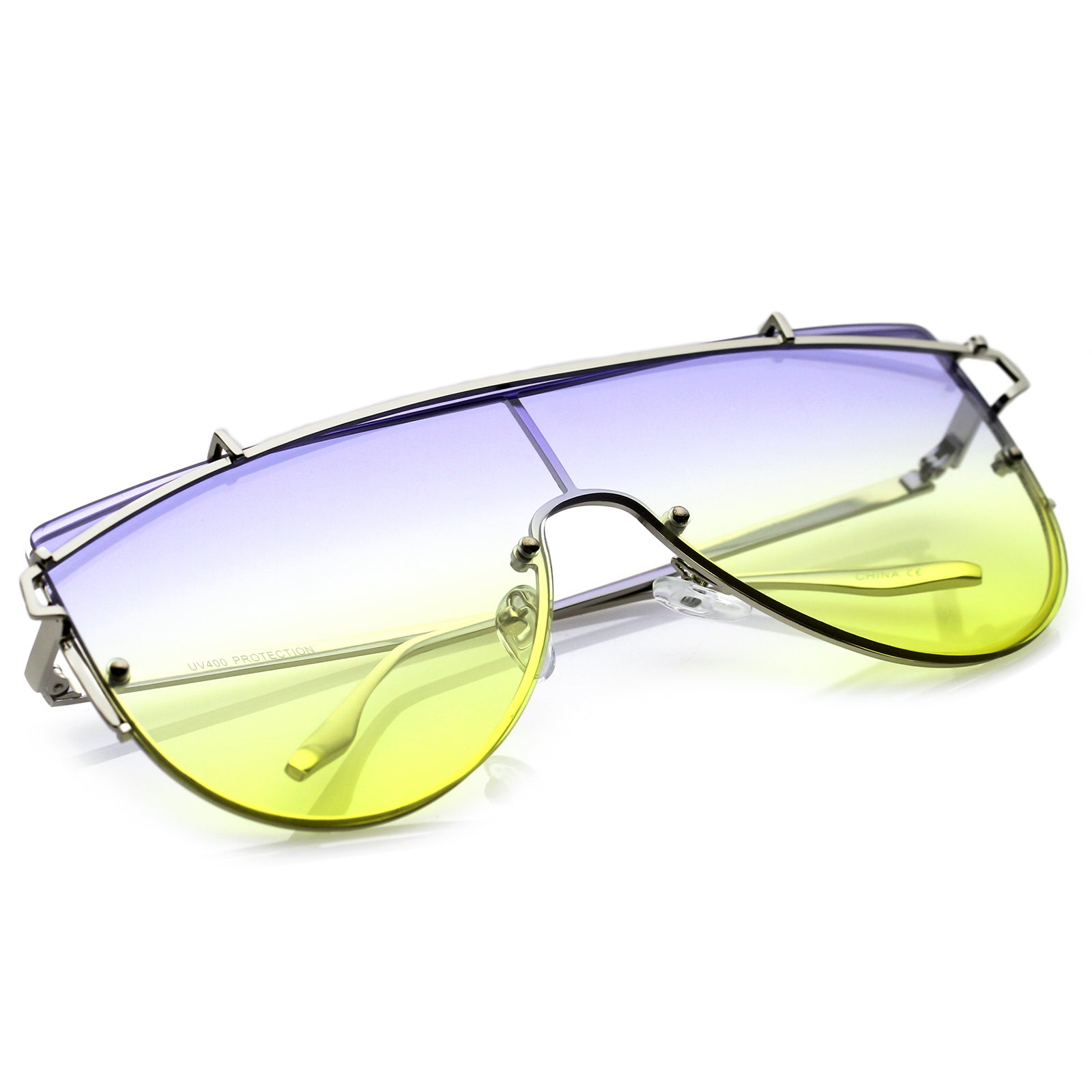 Silver / Blue-Yellow