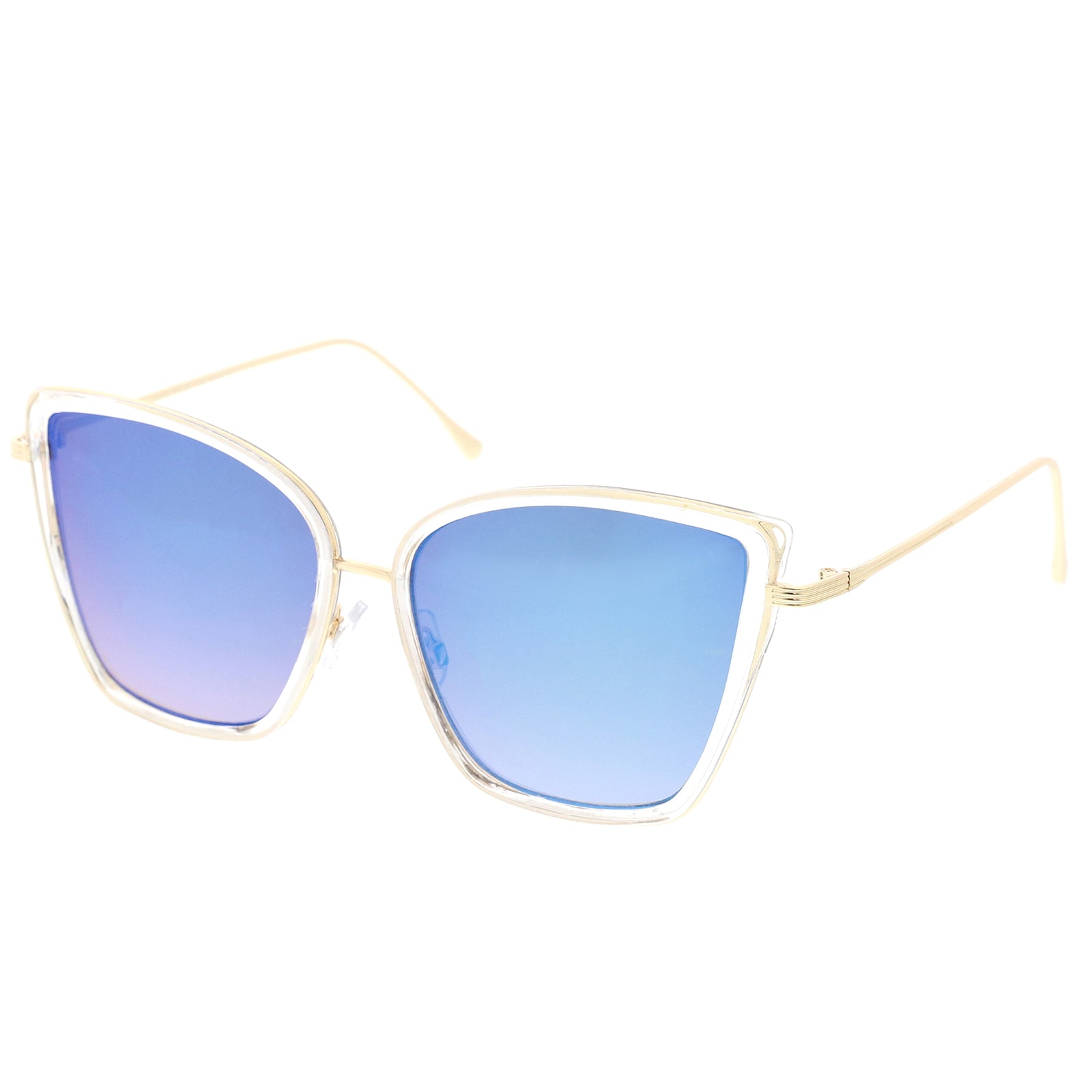 Clear Gold / Blue Mirror