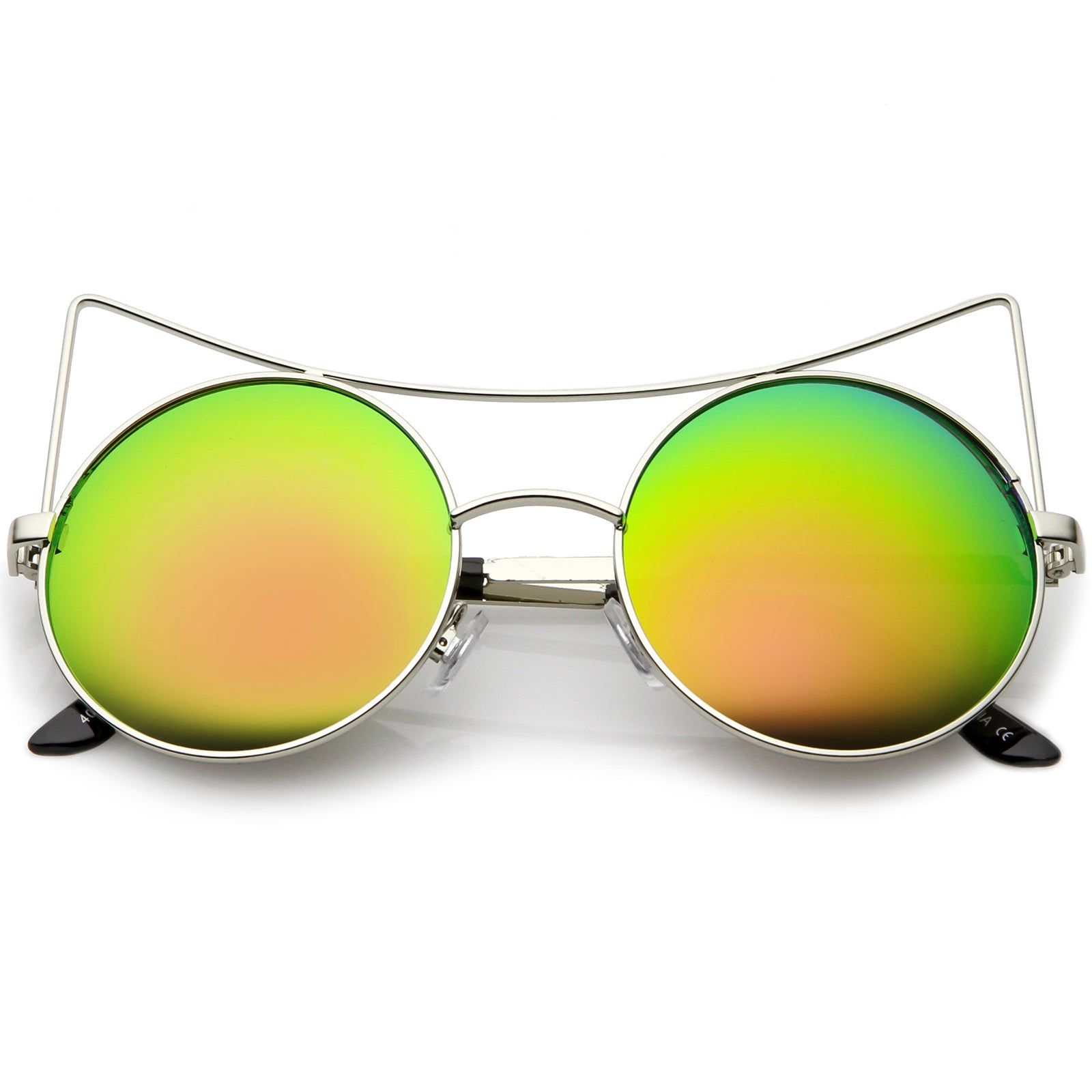 Silver / Pink Green Mirror