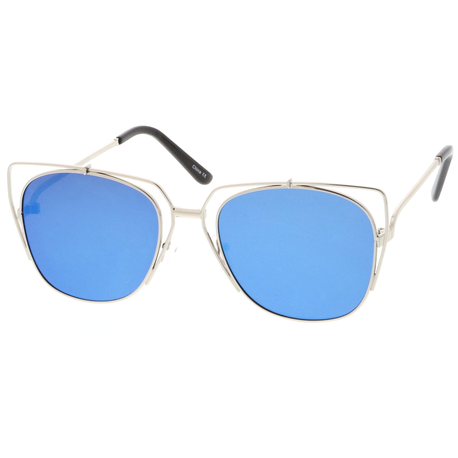 Silver / Blue Mirror