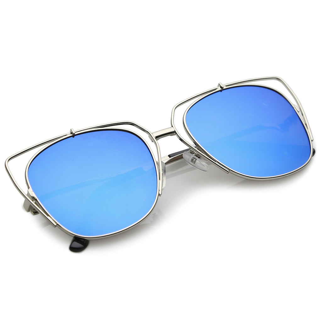 Silver / Blue Mirror