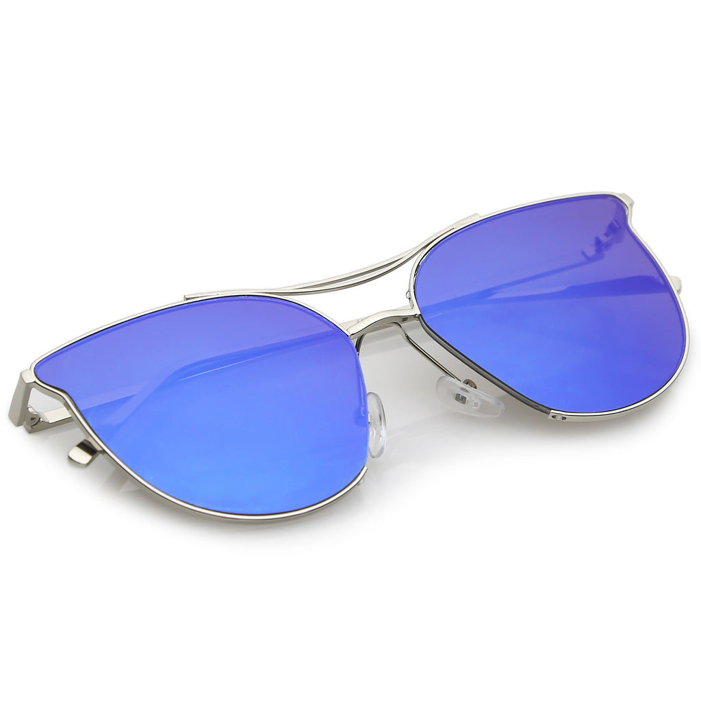 Silver / Blue Mirror