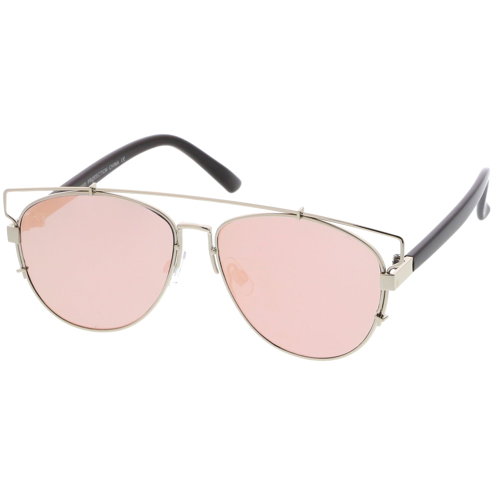 Silver-Black / Pink Mirror
