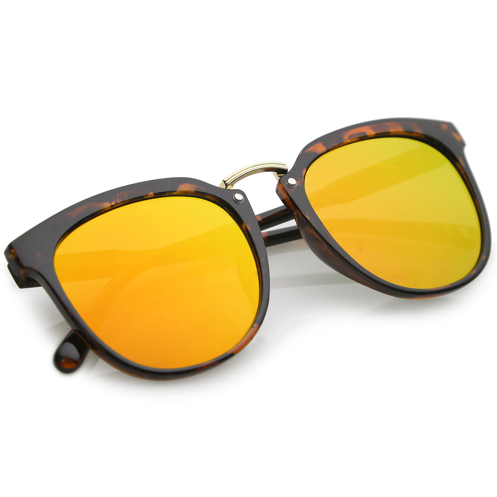 Tortoise-Gold / Red Mirror
