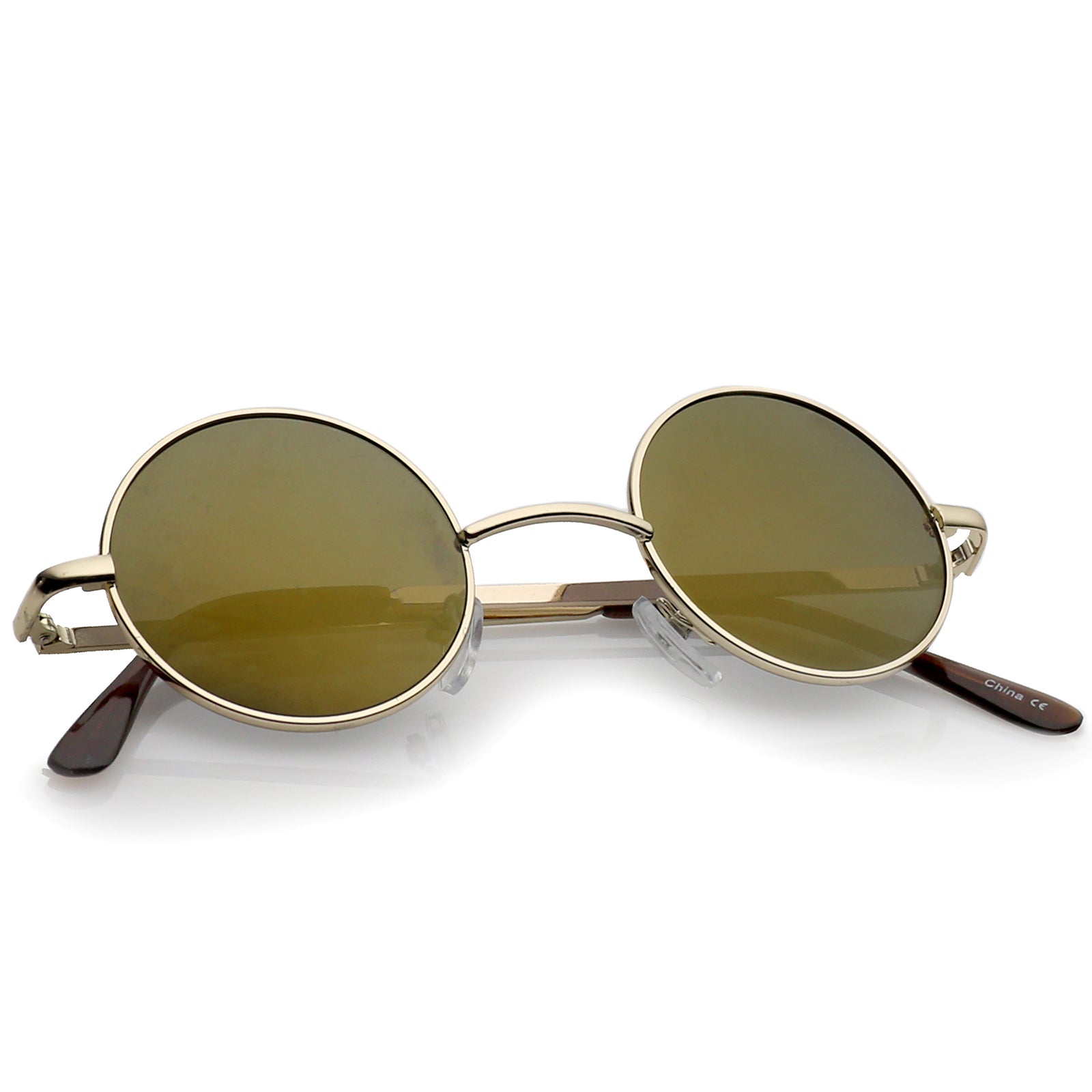 Small Retro Lennon Inspired Style Neutral-Colored Lens Round Metal