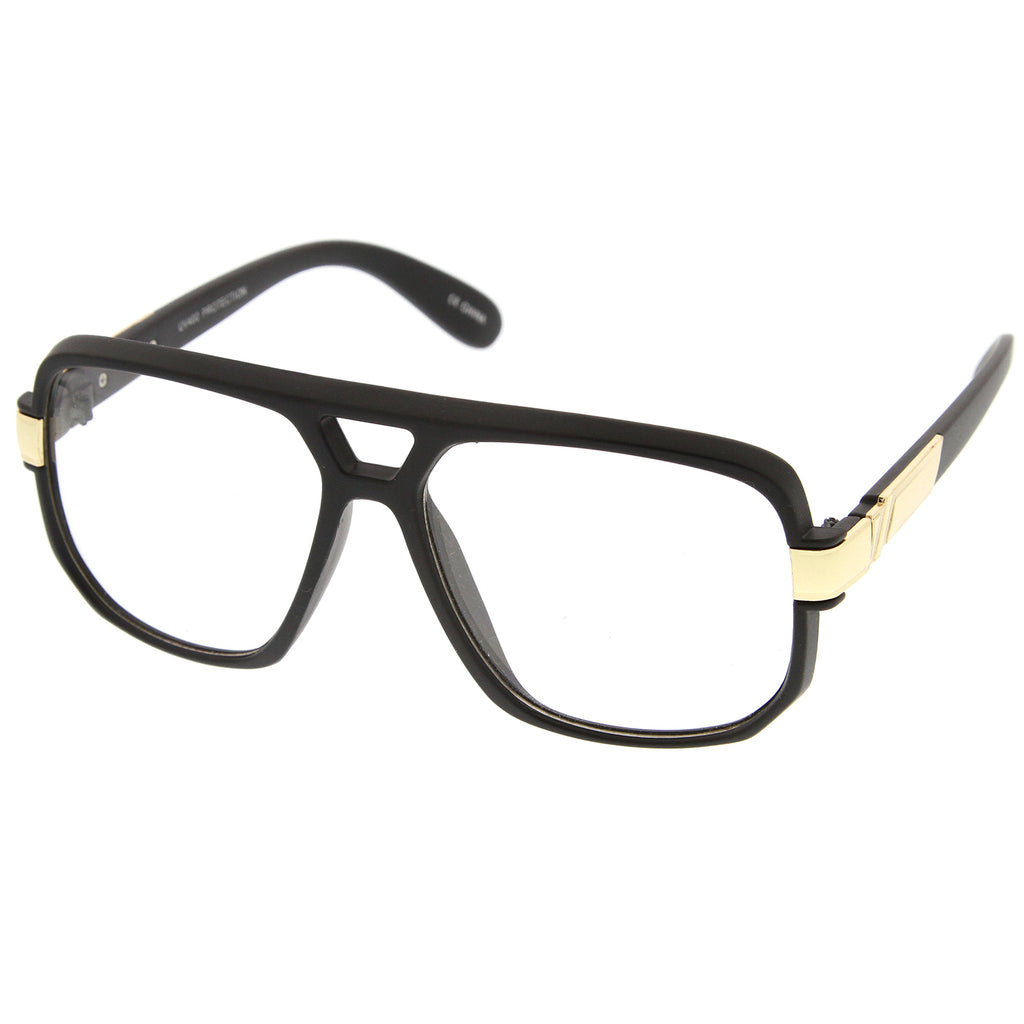 Matte Black-Gold / Clear