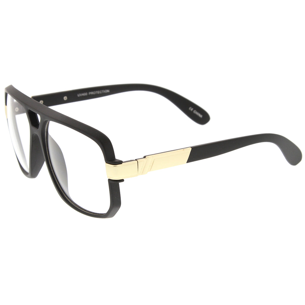 Matte Black-Gold / Clear
