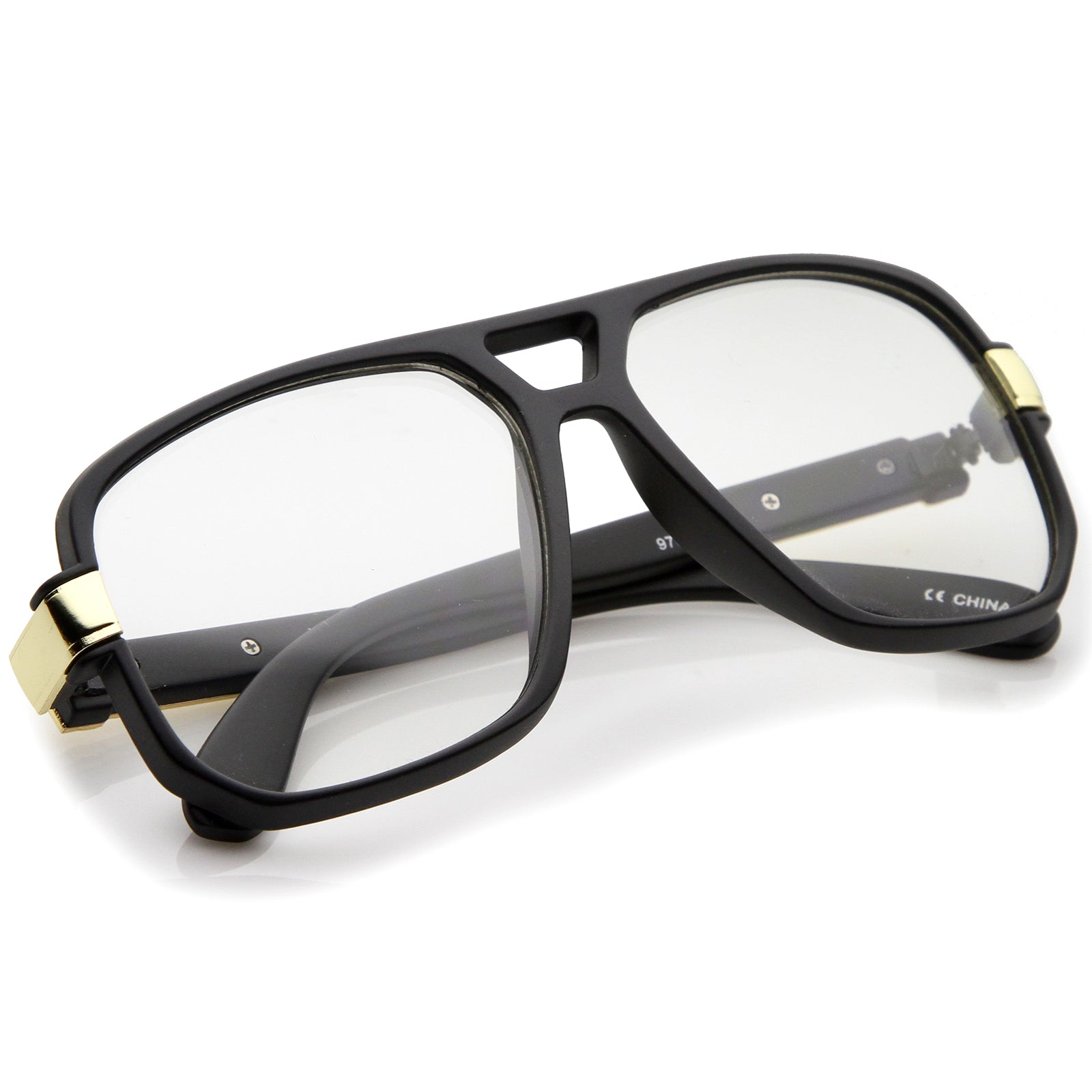 Matte Black-Gold / Clear