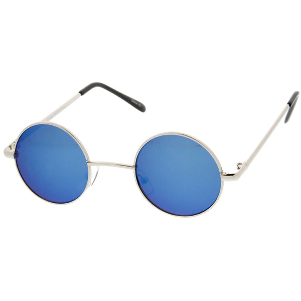 Lennon Style Small Round Color Mirrored Lens Circle Sunglasses ...