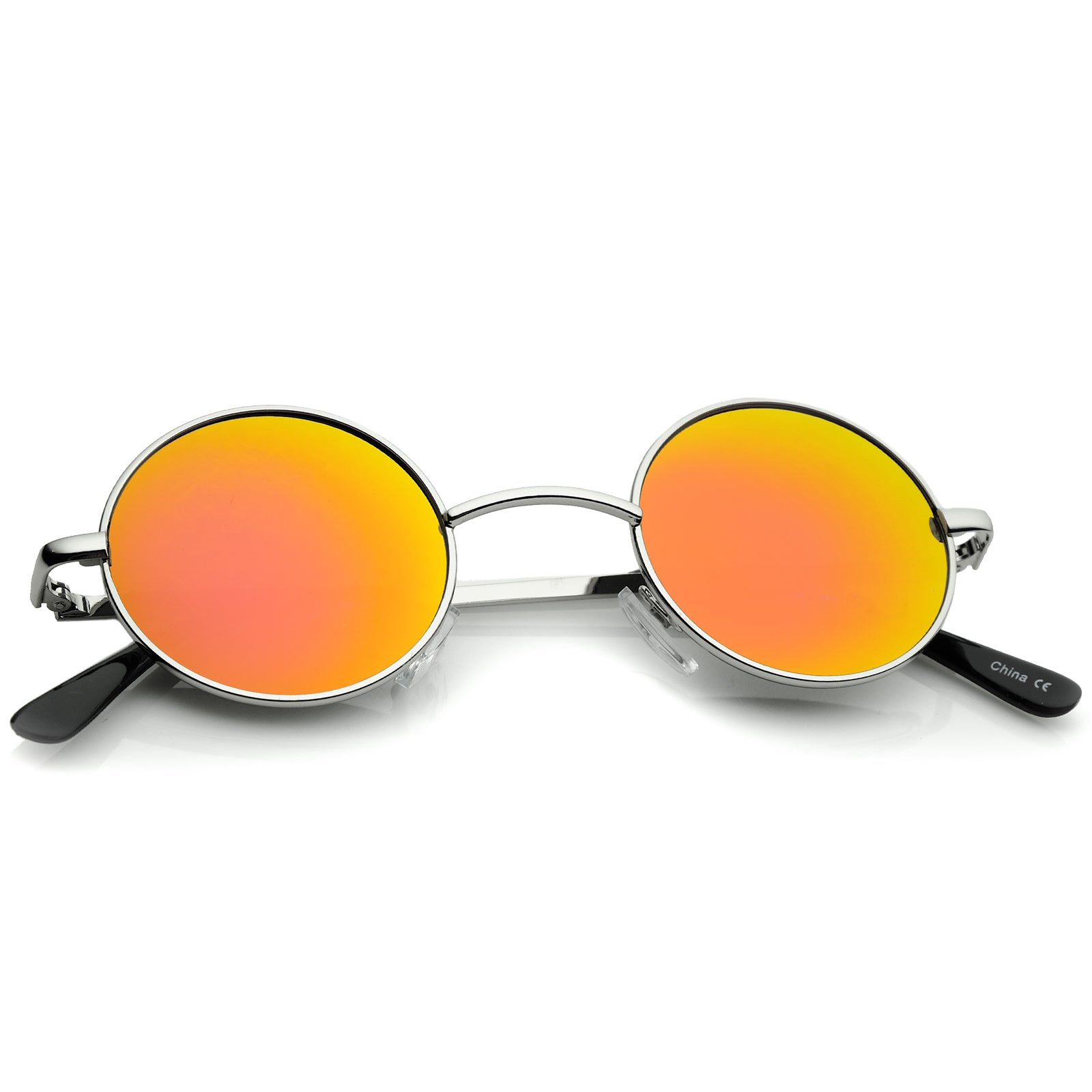 Round Mirror Sunglasses Lens Lennon Retro Style 41 Metal Small Colored