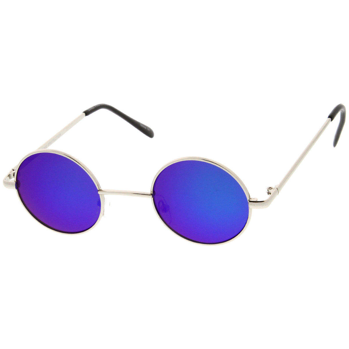 Small Retro Lennon Style Colored Mirror Lens Round Metal Sunglasses 41 Sunglassla 8398