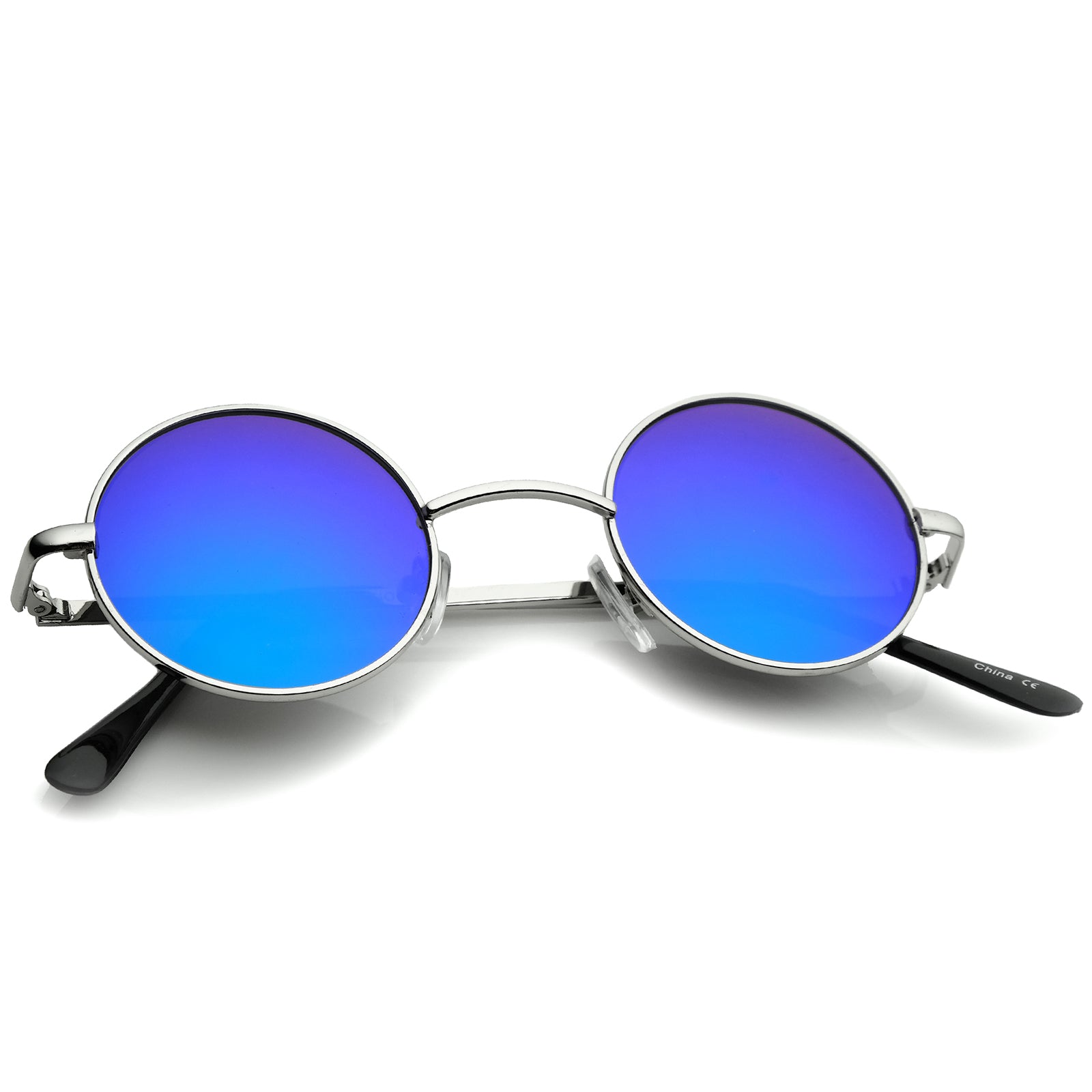 Lens Style 41 Retro Metal Mirror Small Round Lennon Sunglasses Colored