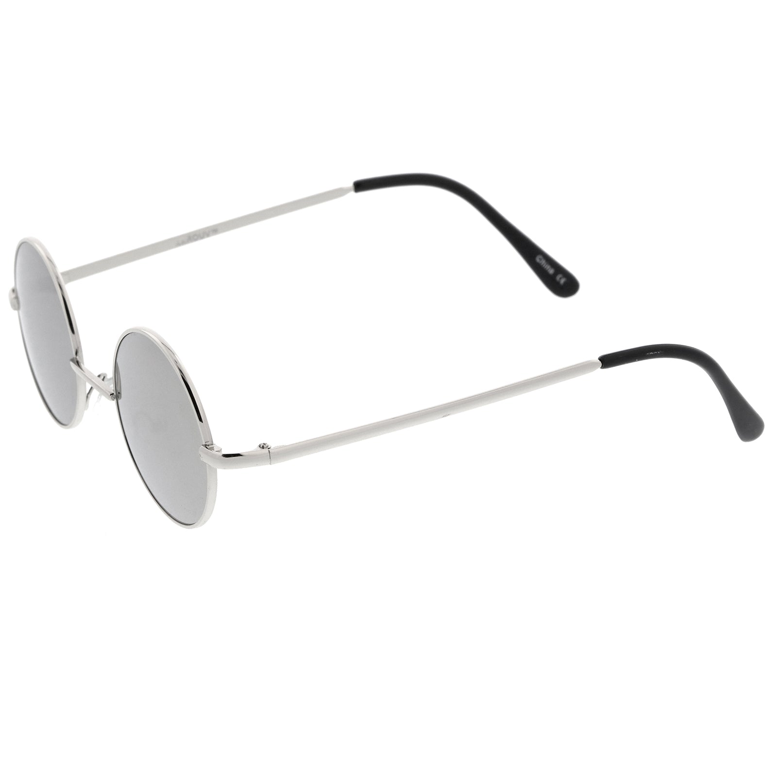 Retro Small Colored Metal Mirror Lens Style Lennon Sunglasses 41 Round