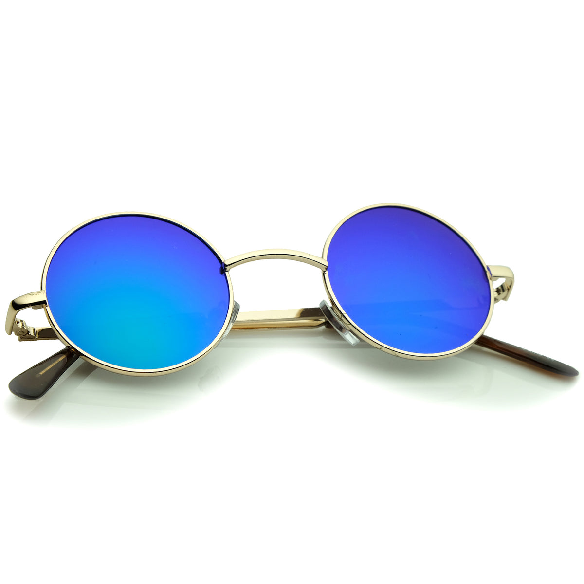 Small Retro Lennon Inspired Style Colored Mirror Lens Round Metal Sung Sunglassla 2872