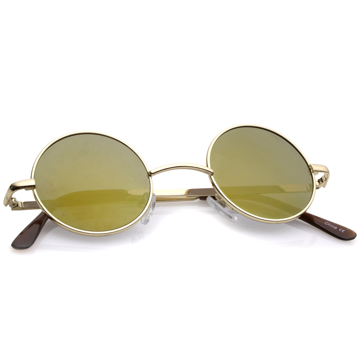 Lennon Style Small Round Color Mirrored Lens Circle Sunglasses ...