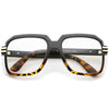 Matte Black-Tortoise-Gold / Clear