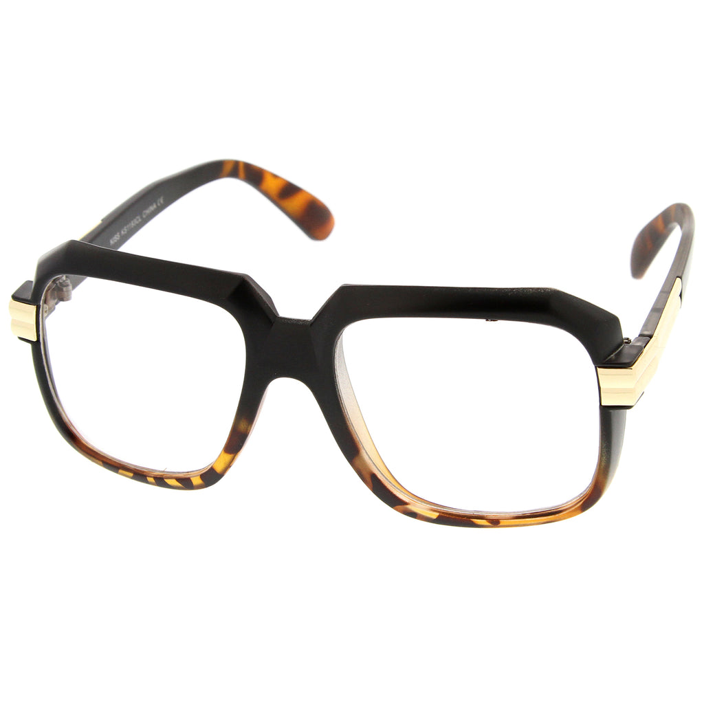 Matte Black-Tortoise-Gold / Clear