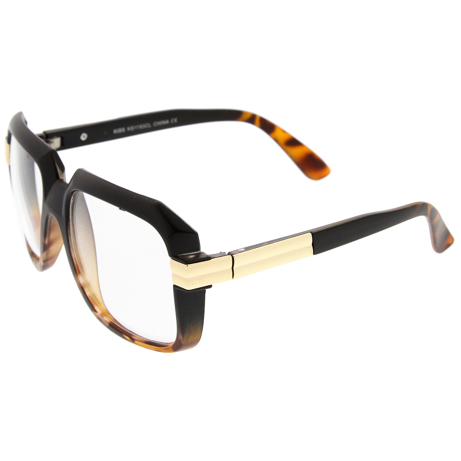 Matte Black-Tortoise-Gold / Clear
