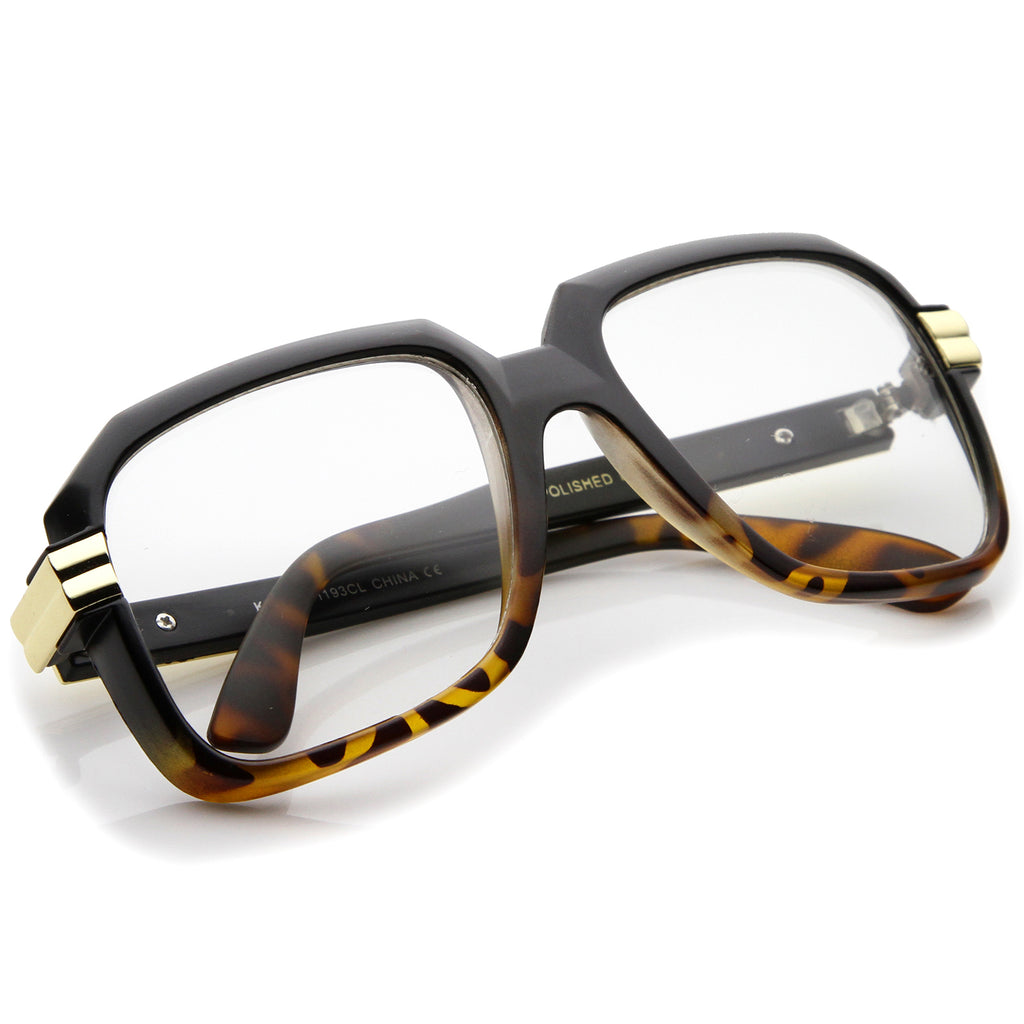 Matte Black-Tortoise-Gold / Clear