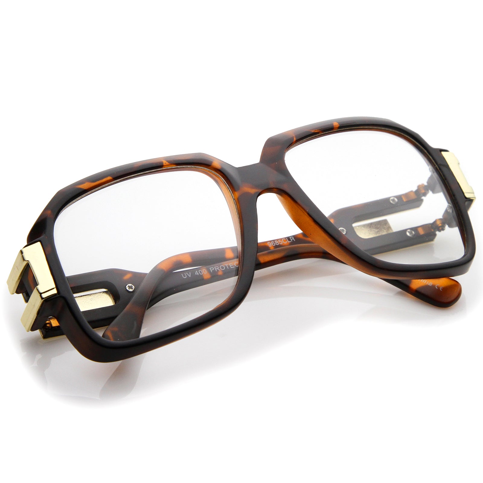 Matte Tortoise-Gold / Clear