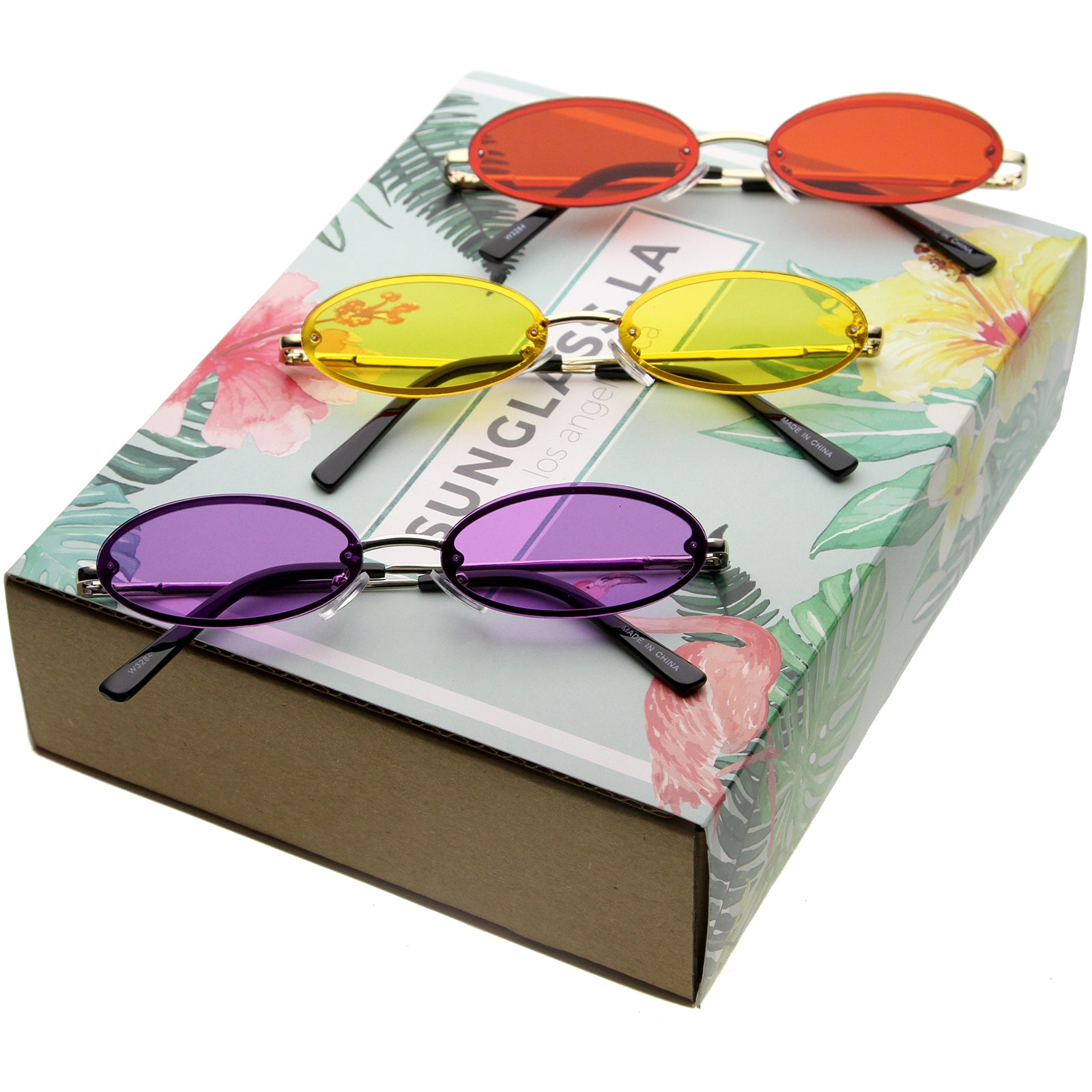 Madein square rainbow lens sunglasses