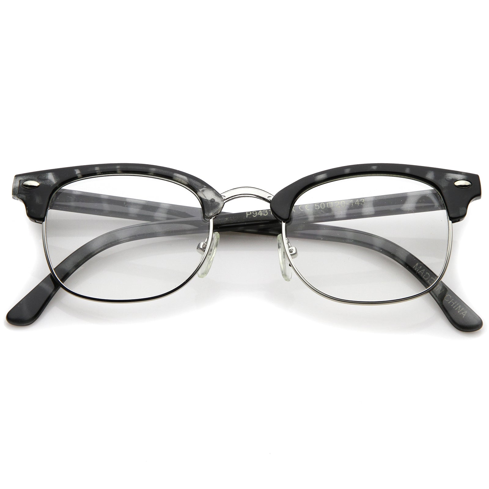 Grey-Tortoise-Silver / Clear
