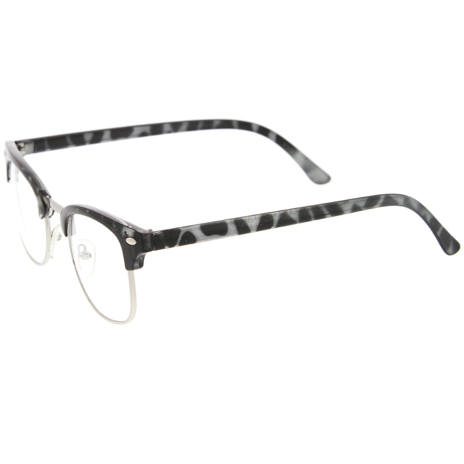 Grey-Tortoise-Silver / Clear