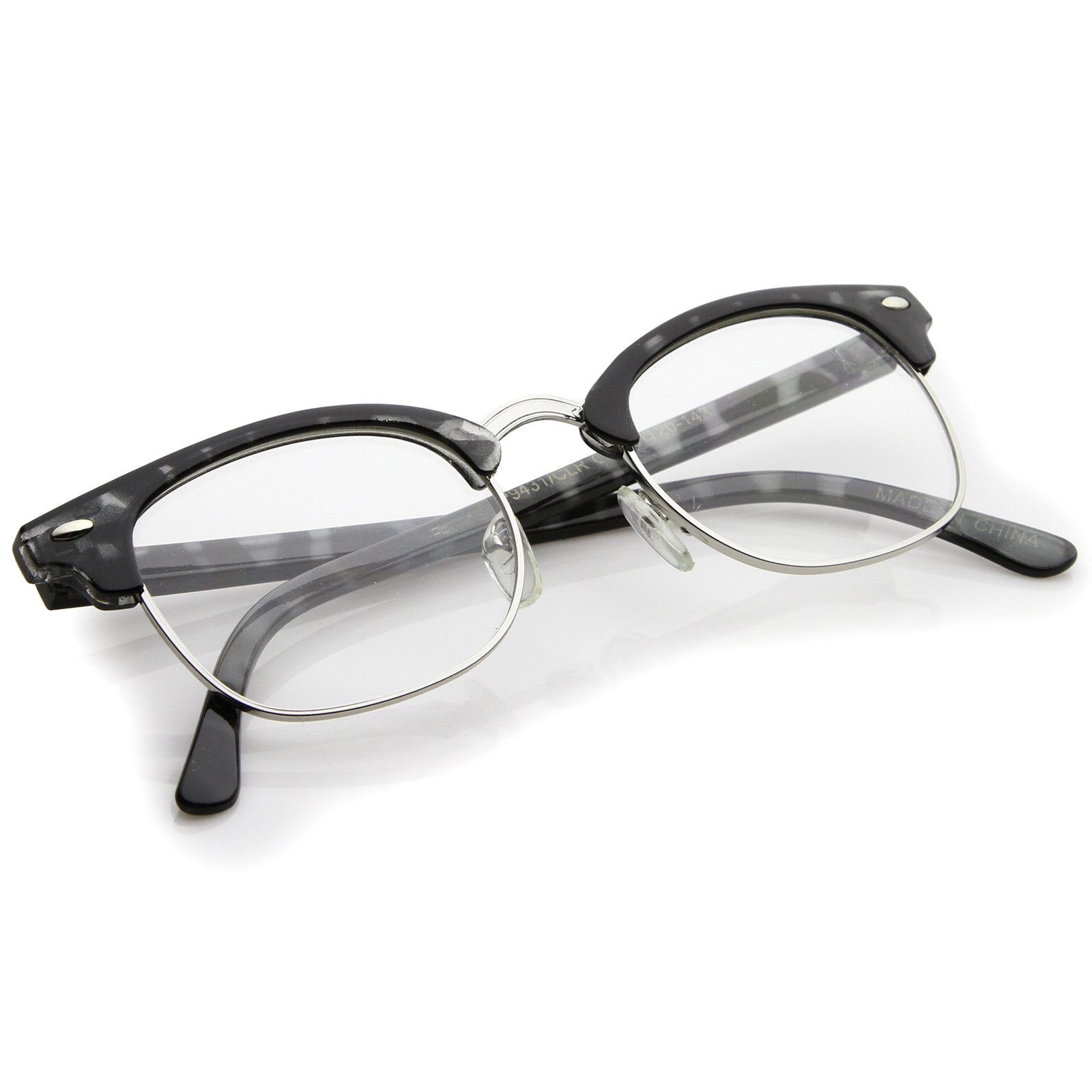 Grey-Tortoise-Silver / Clear