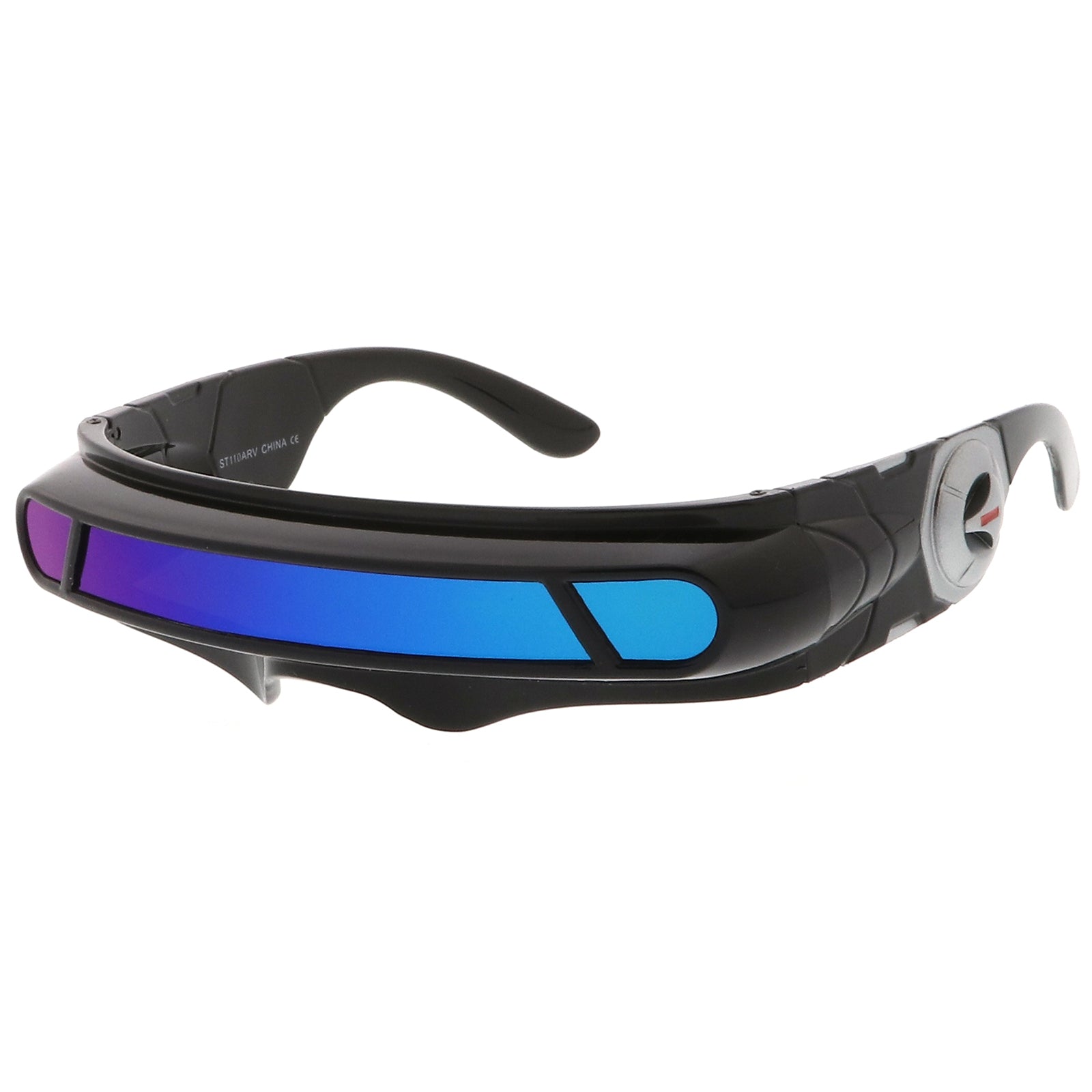 Black / Green Blue Mirror