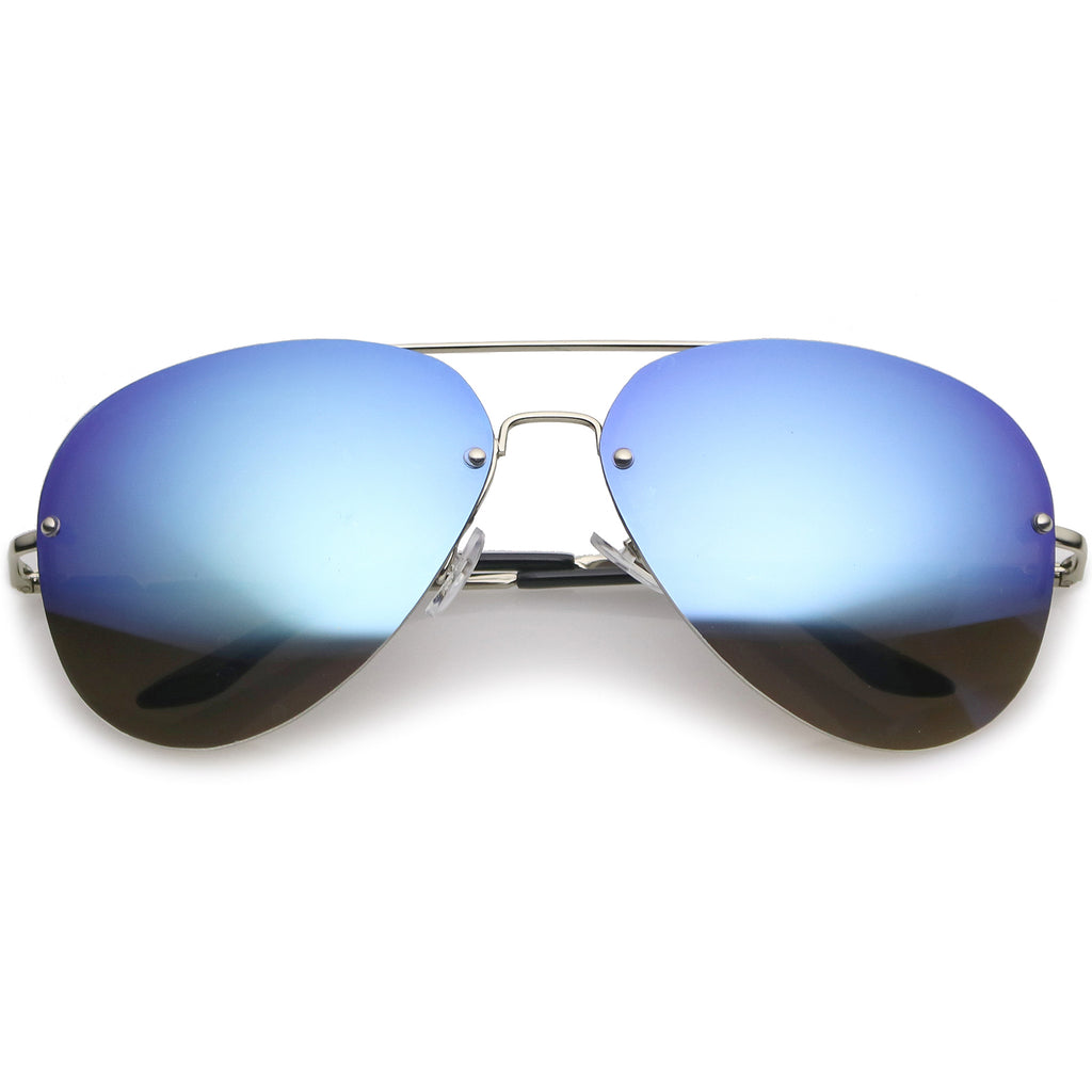 Silver / Blue Mirror