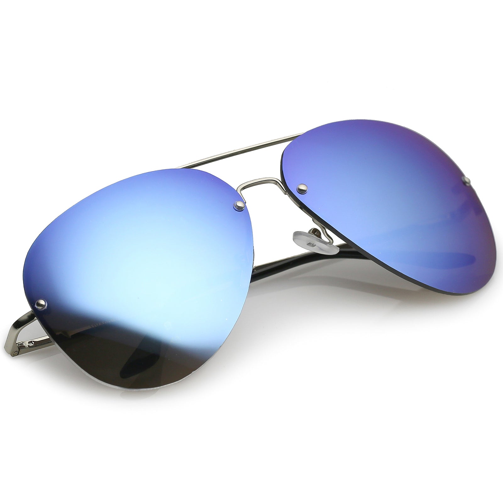 Silver / Blue Mirror