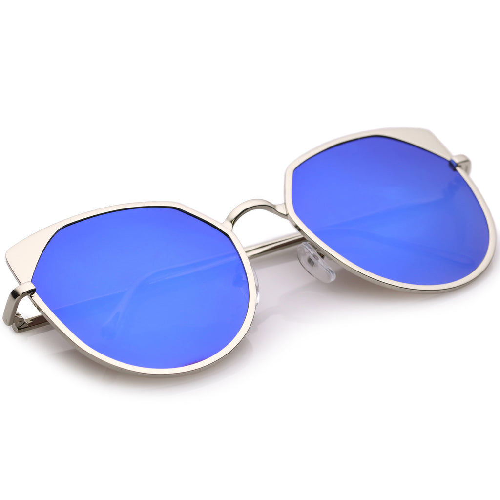 Silver / Blue Mirror