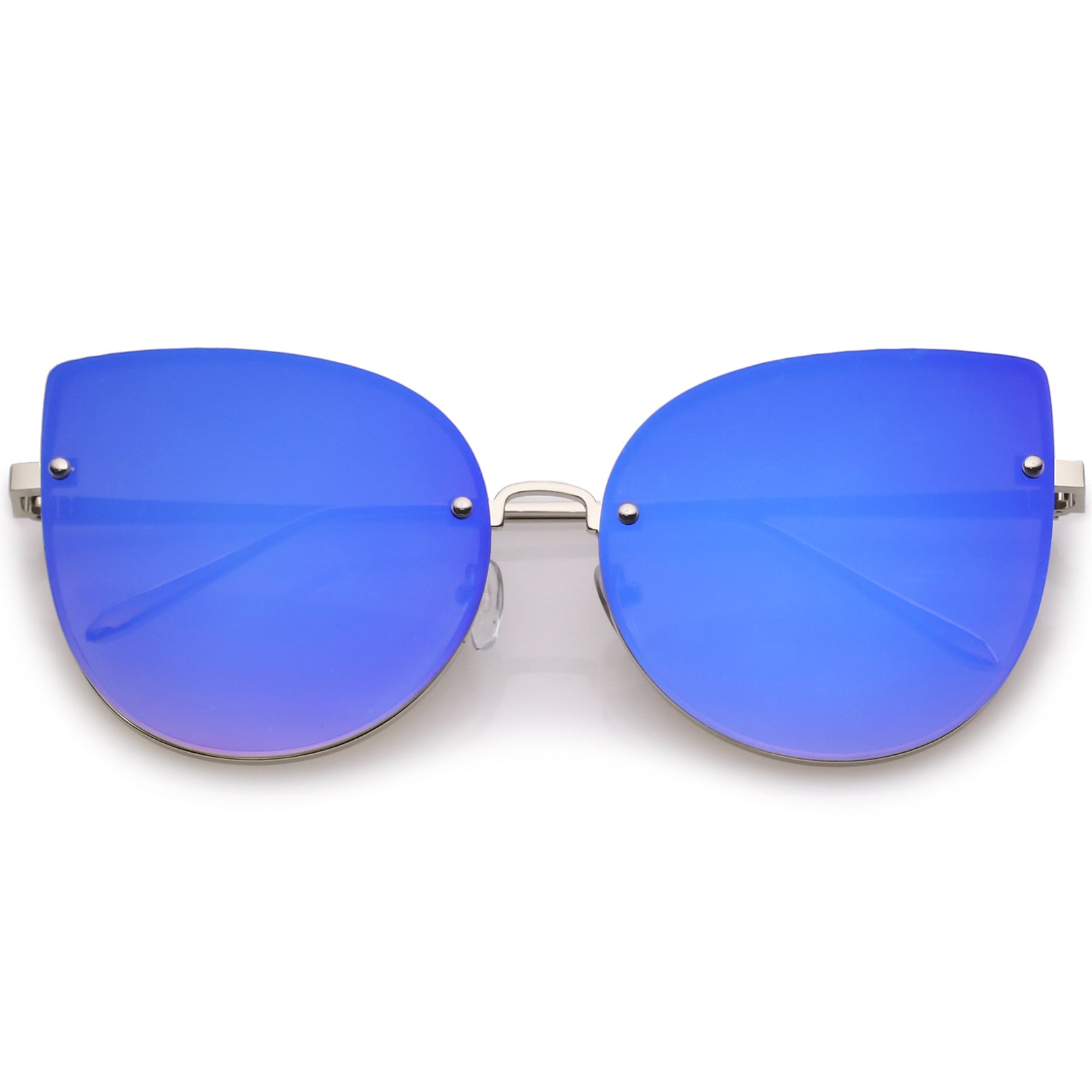 Silver / Blue Mirror