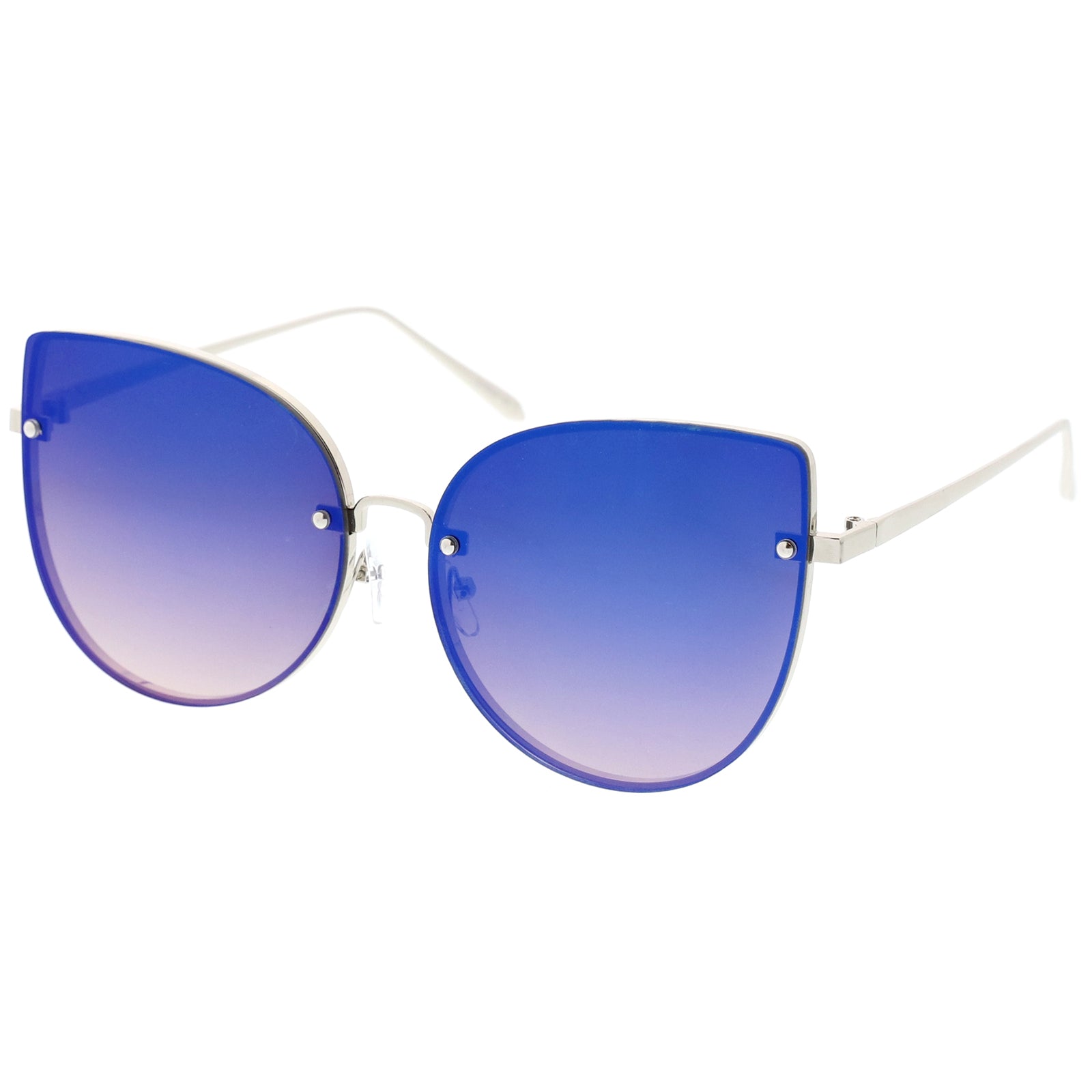 Silver / Blue Mirror