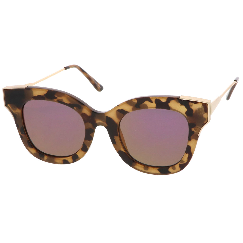 Tortoise-Gold / Magenta Mirror