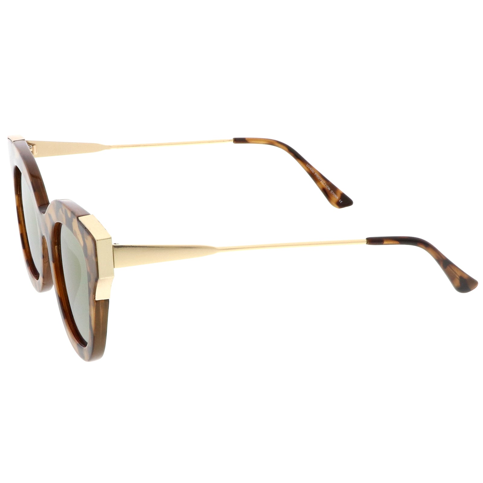 Tortoise-Gold / Magenta Mirror