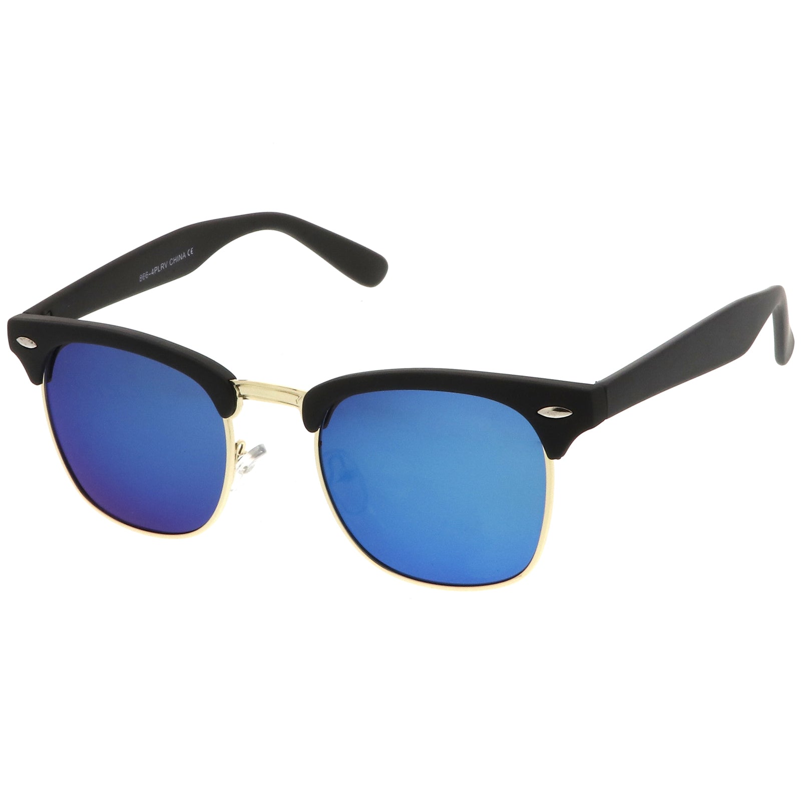 Rubberized Black-Gold / Blue Mirror