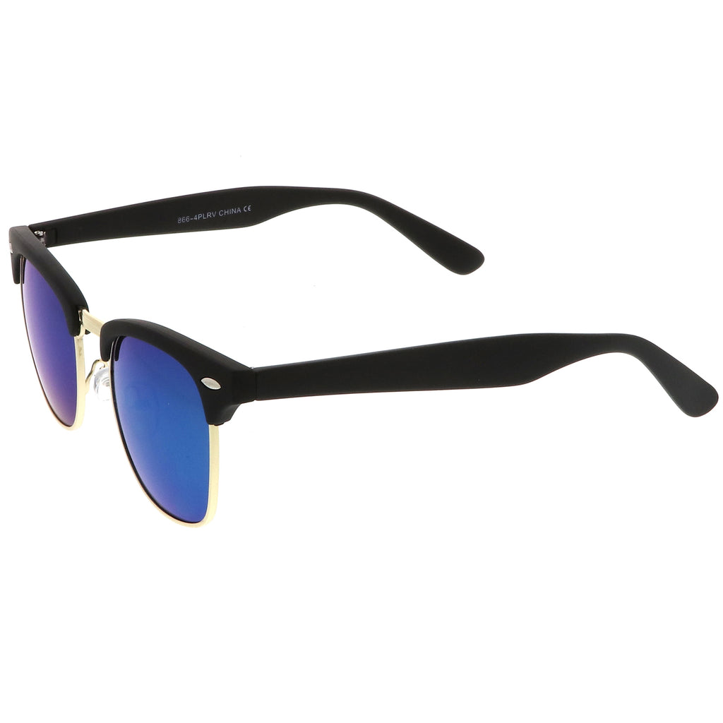 Rubberized Black-Gold / Blue Mirror