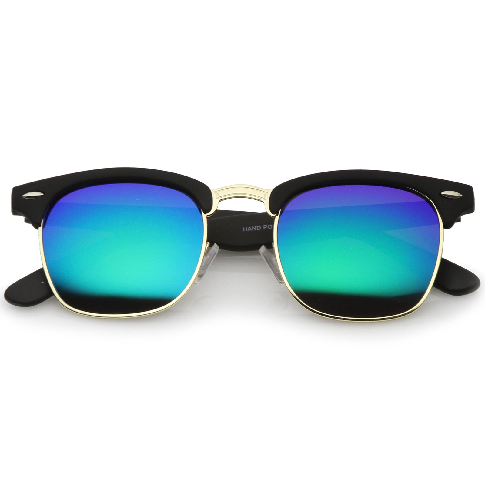 Rubberized Black-Gold / Green Mirror