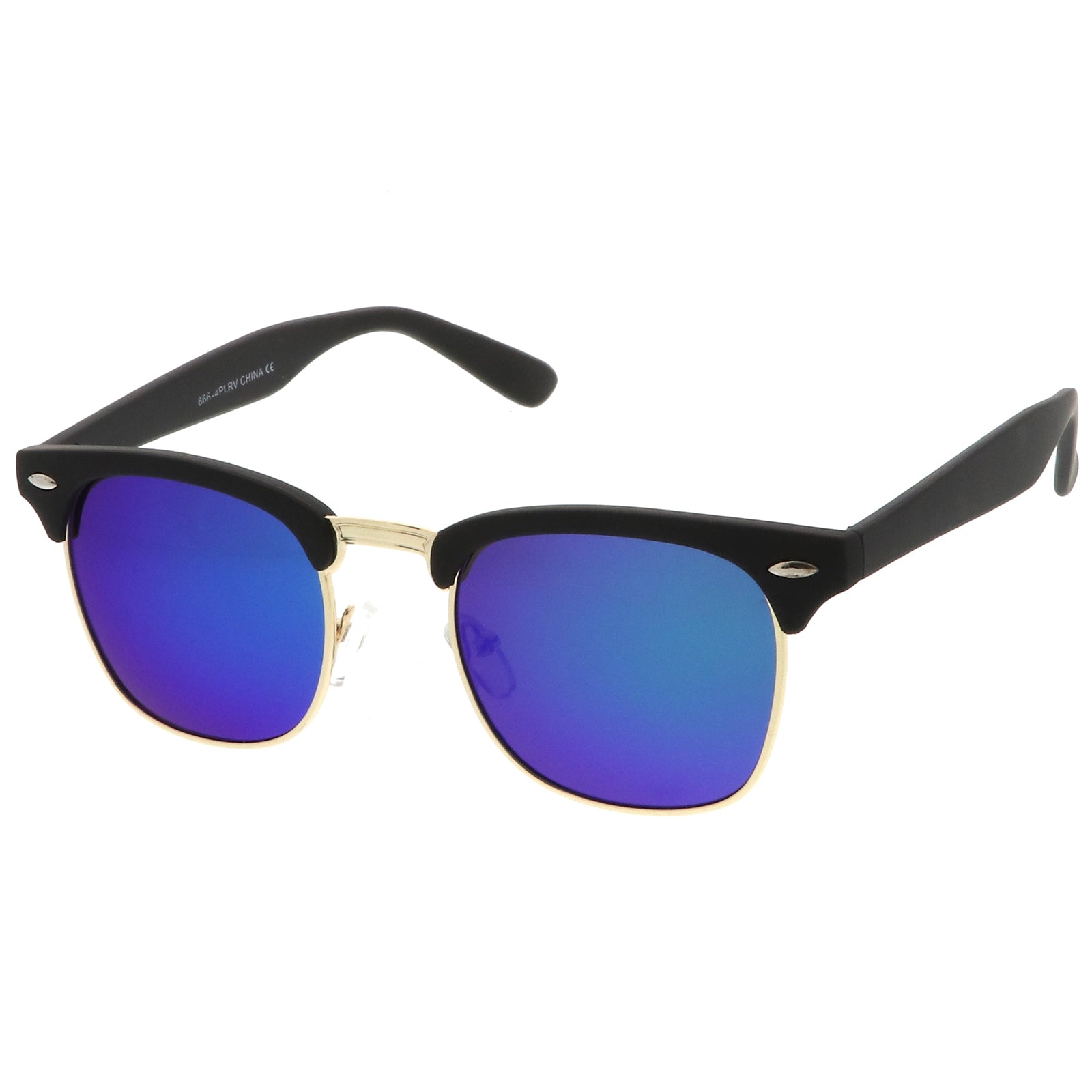 Rubberized Black-Gold / Green Mirror