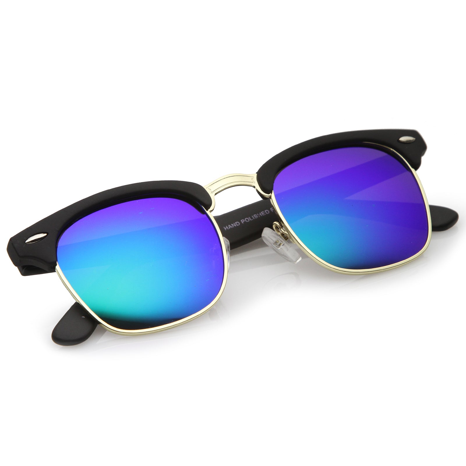 Rubberized Black-Gold / Green Mirror