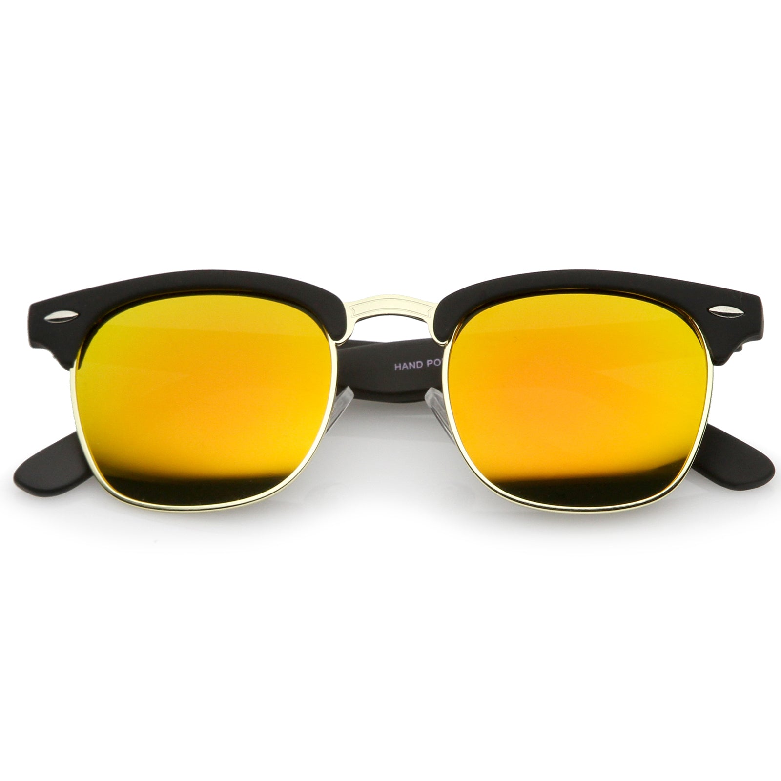 Rubberized Black-Gold / Orange Mirror